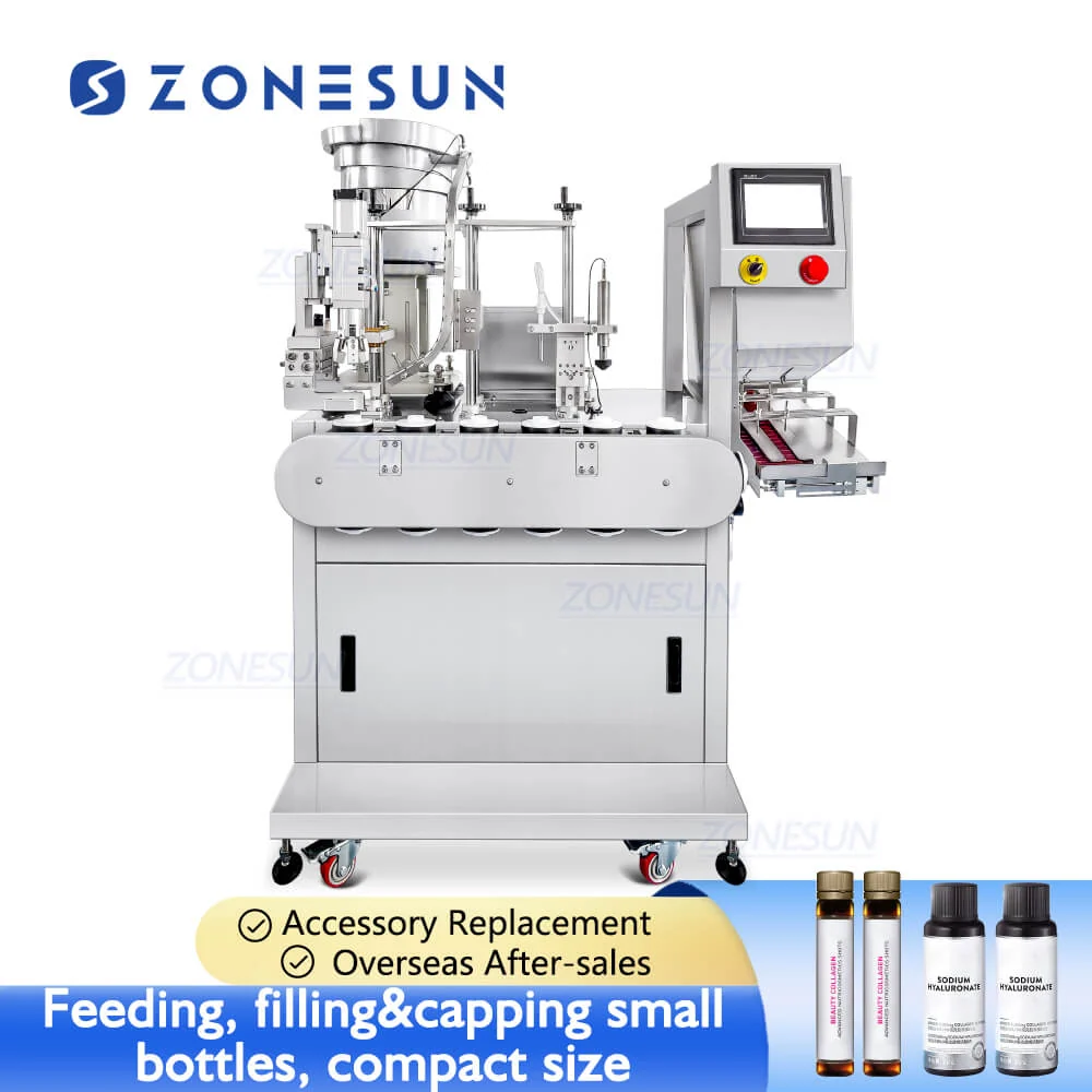 ZONESUN ZS-AFC48 Sistem de servo-uri automate pompă de angrenaj magnetic Lichid Liquidytamin Small Flacon Hilling și Cappi...