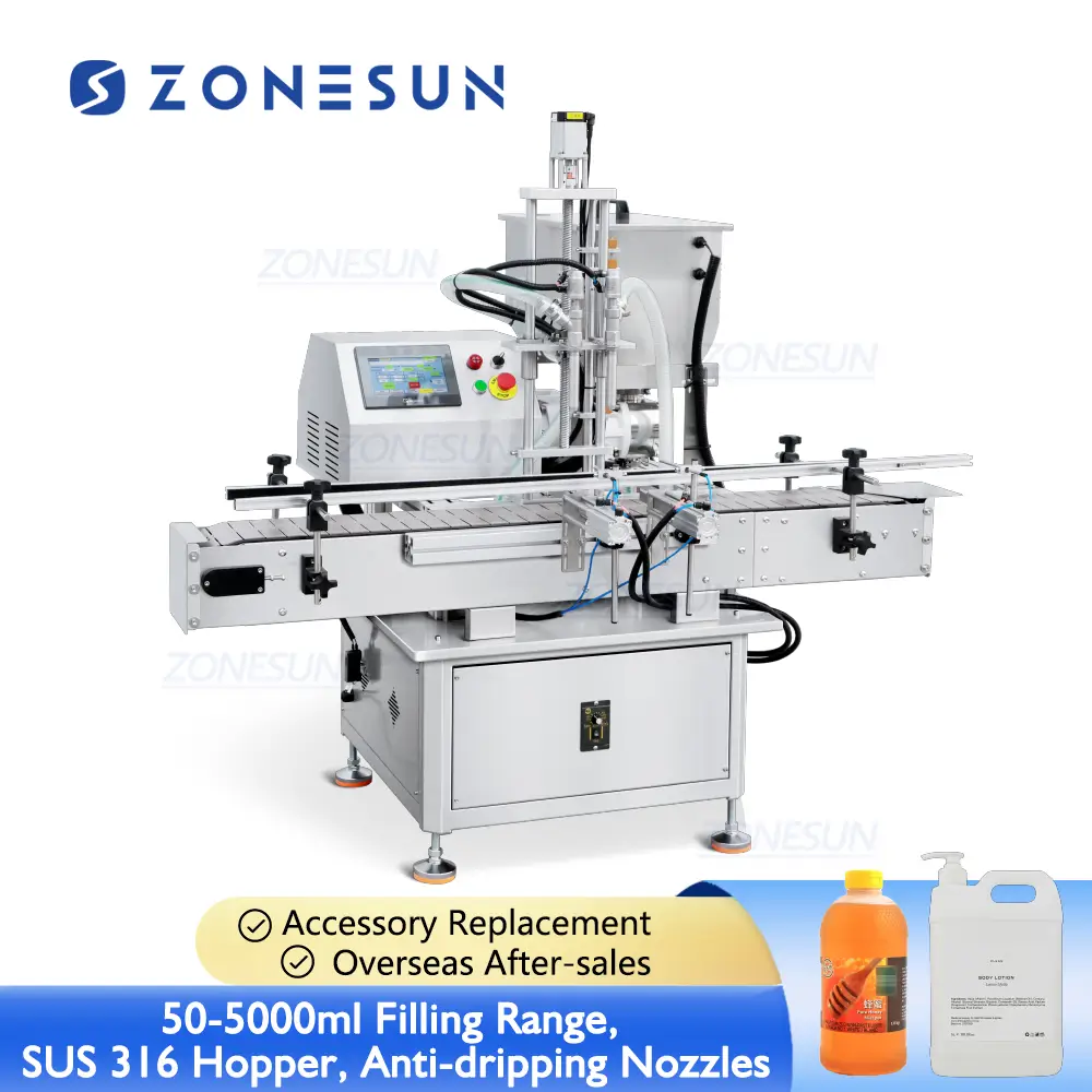 Zonesun ZS-DTGT800U2 Tablettop Tabletop Rotor Lob Pompa 2 capete pentru căi de fructe gem de tomate Mașă de umplere