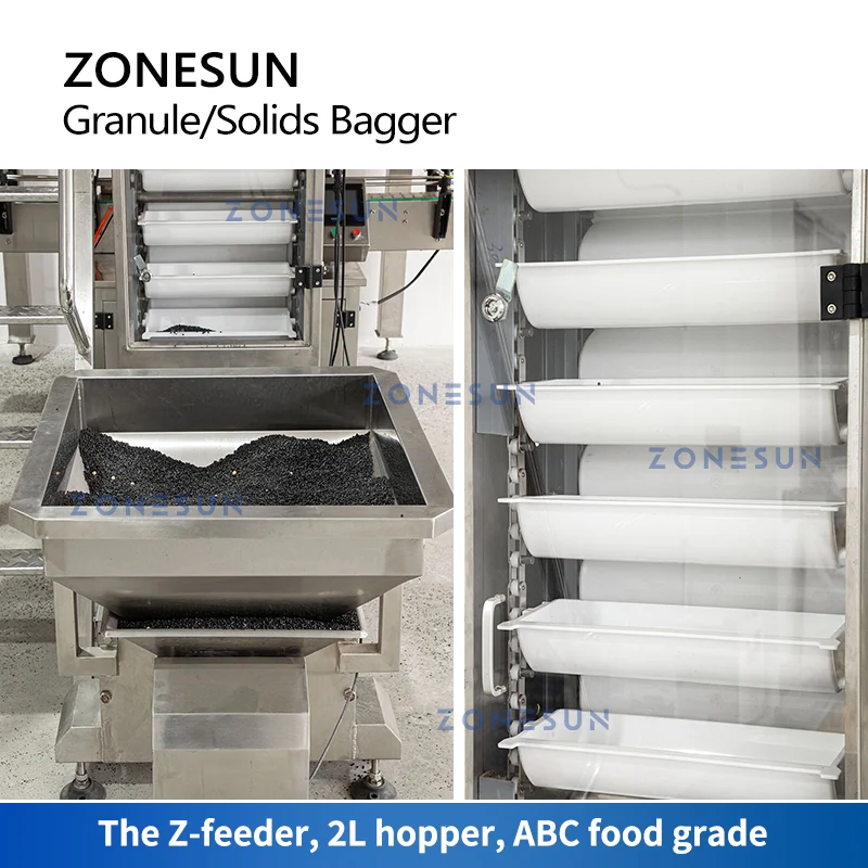 ZONESUN ZS-GW10 Automatic Granule Weighing & Bagging Machine Z-Feeder