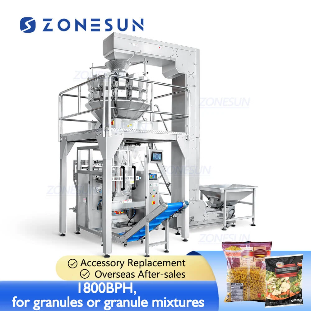 Zonesun ZS-GW14 Complet automat Vertical 14 capete Condiționare Herb Condiție Nuci de fructe uscate Granule Pet alimentar...