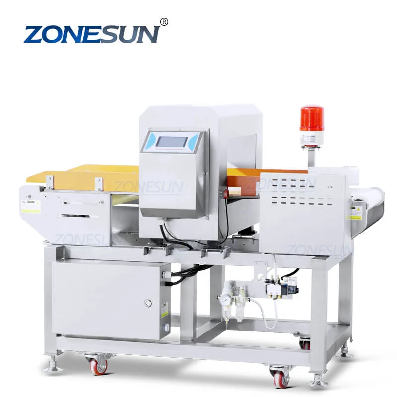 Zonesun ZS-MD1 Tunel automat Saci de plastic Industrii alimentare Inspecție Metal Detectarea mașinii cu benzi cu bandă tra...