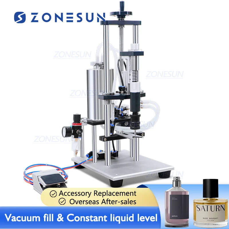 Zonesun ZS-YTZL500Q Tablet-ul automat tabletop pneumatic parfum pneumatic parfum de corp machia de umplutură lichidă