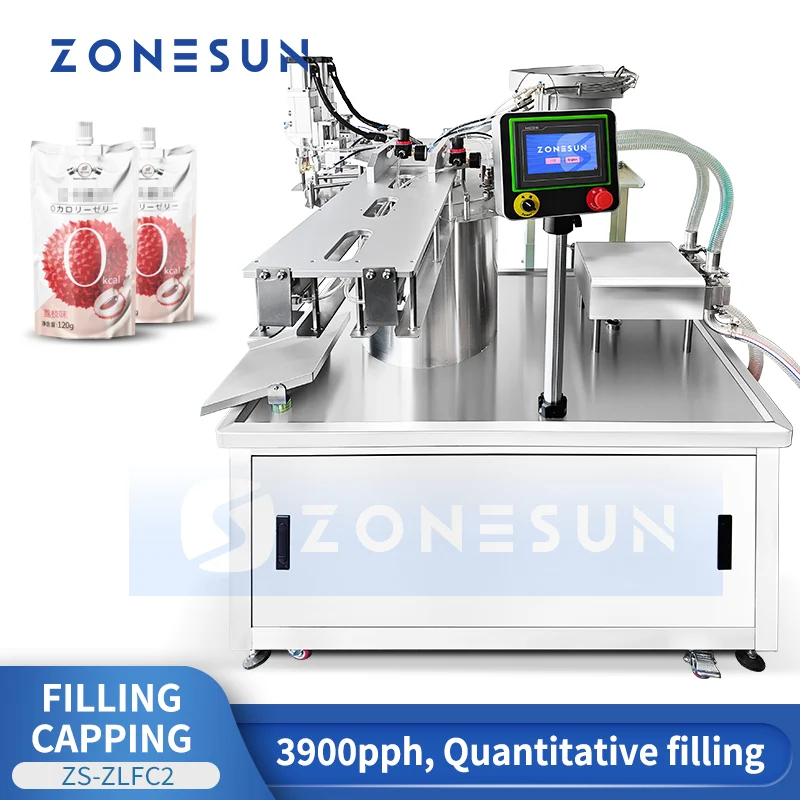 ZONESUN ZS-ZLFC2 Spout Pouch Filling & Capping Machine