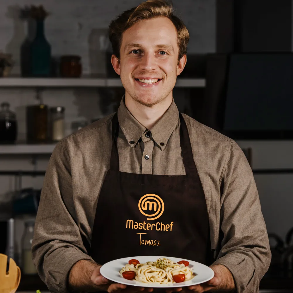 Șorț de bucătărie din bumbac MASTERCHEF +IMIĘ
