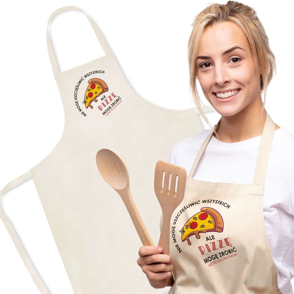 Șorț din bumbac imprimat - Nu pot face pe toată lumea fericită