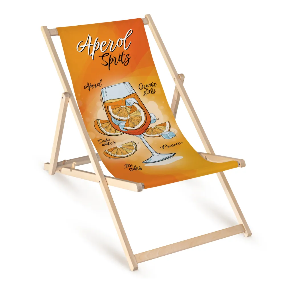 Șezlong din lemn APEROL DRINK