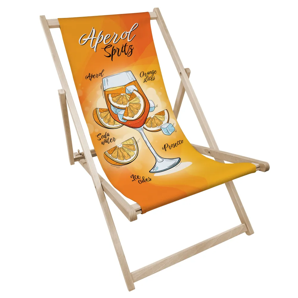 Șezlong din lemn APEROL DRINK
