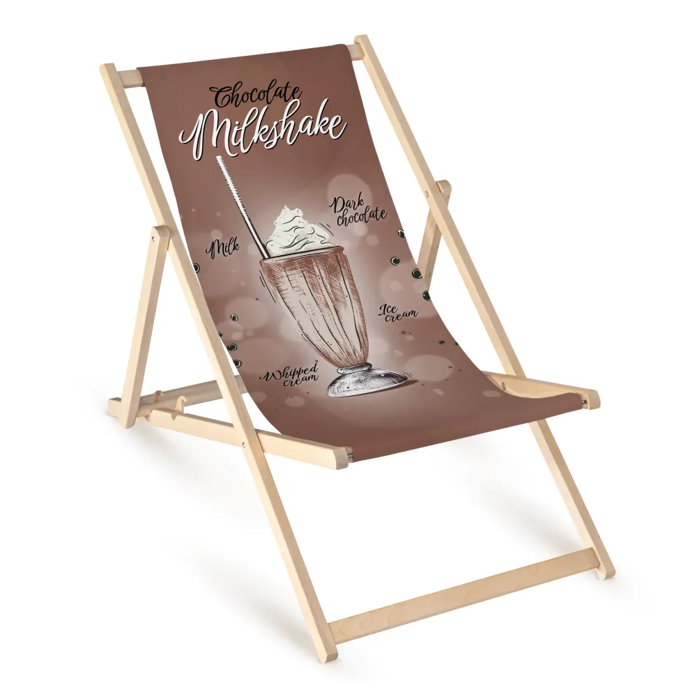 Șezlong din lemn CHOCOLATE MILKSHAKE