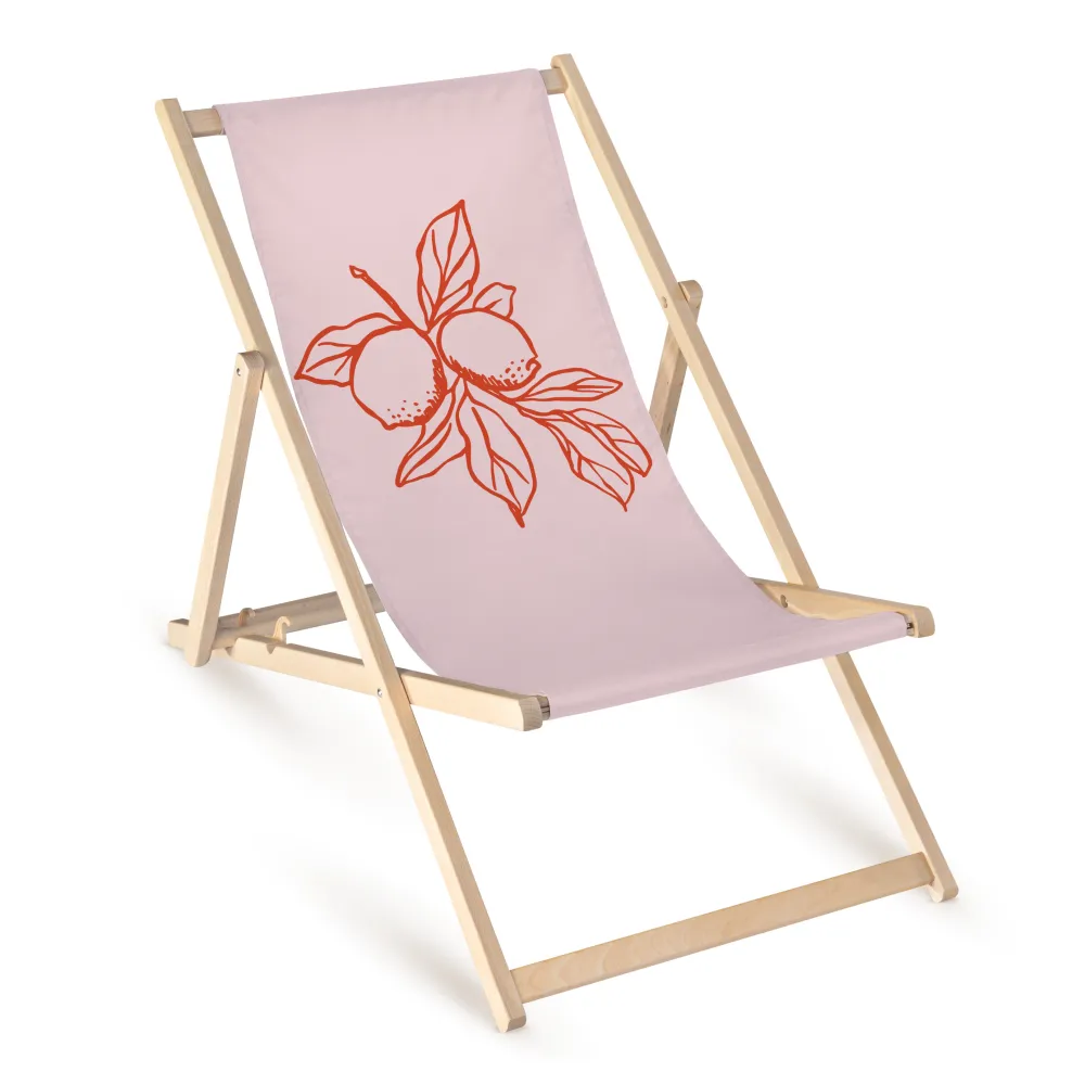 Șezlong din lemn LEMON RED