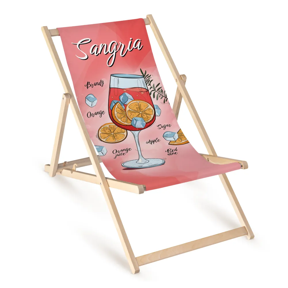 Șezlong din lemn SANGRIA
