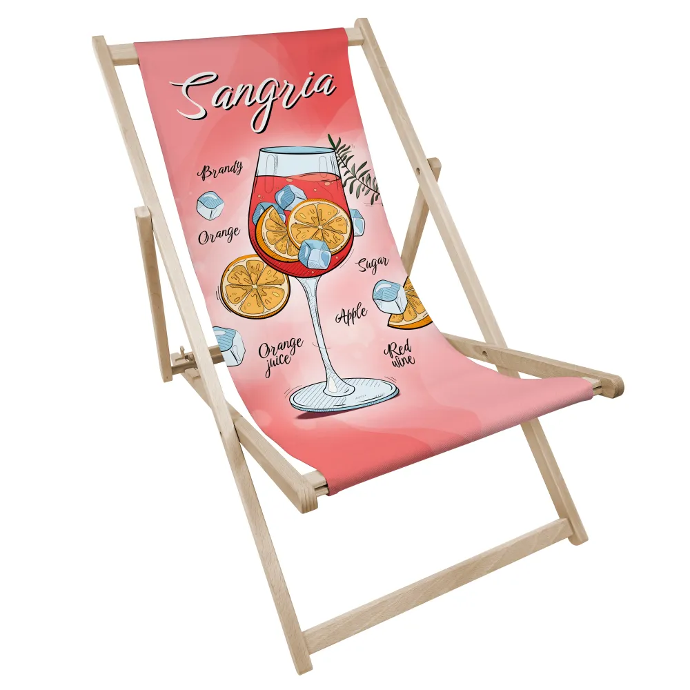 Șezlong din lemn SANGRIA