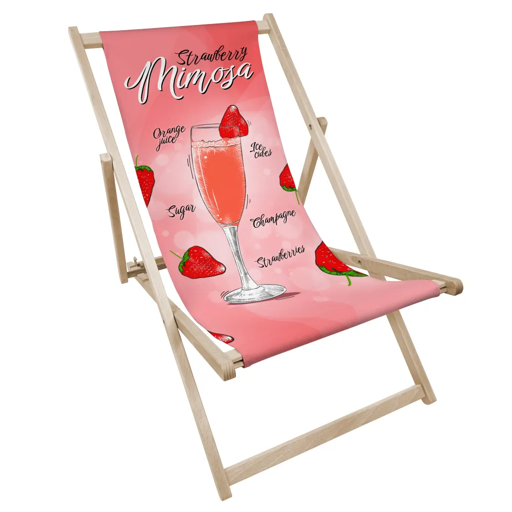 Șezlong din lemn STRAWBERRY MIMOSA