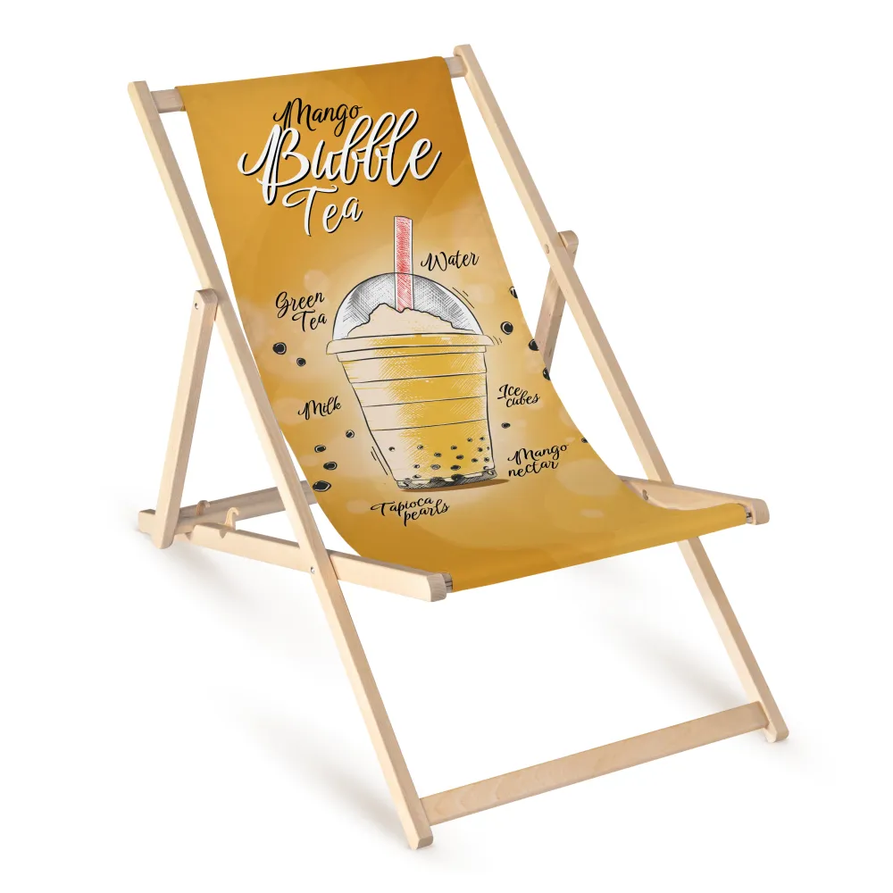 MANGO BUBBLE TEA șezlong din lemn