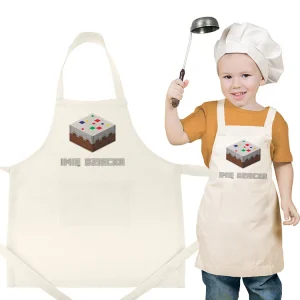 Șorț pentru copii MINECRAFT CAKE + NAME