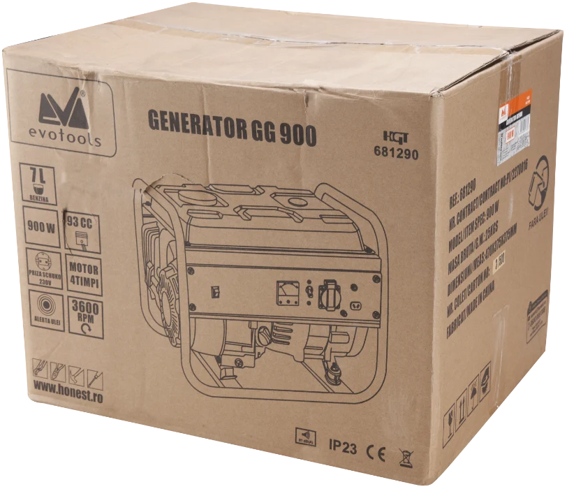 Generator curent GG1000 EvoTools PROFESIONAL 1000W benzina 4 timpi rezervor 7L