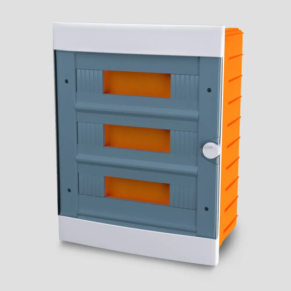 ARS Tablou de distribuție modular 36 MOD (36 siguranțe), dulap de distribuție încastrat din plastic, ușă transparentă IP40...