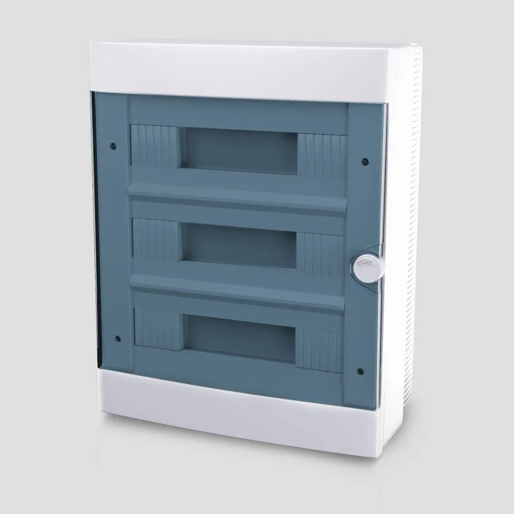 ARS Tablou de distribuție modular 36 MOD (36 siguranțe), dulap de distribuție montat la suprafață, plastic, ușă transparen...