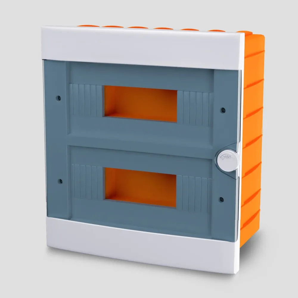 ARS Tablou de distribuție modular 24 MOD (24 siguranțe), dulap de distribuție încastrat din plastic, ușă transparentă IP40...