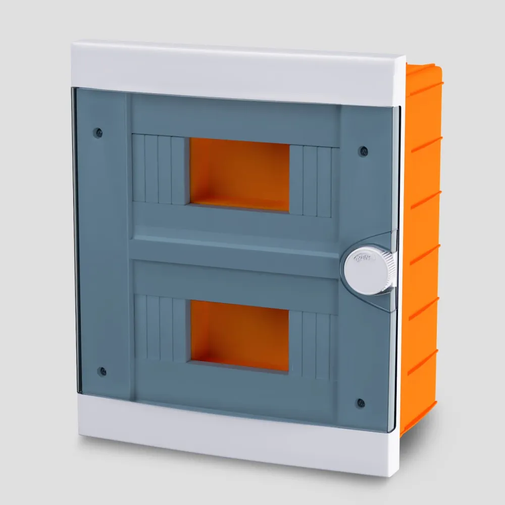 ARS Tablou de distribuție modular 16 MOD (16 siguranțe), dulap de distribuție încastrat din plastic, ușă transparentă IP40...