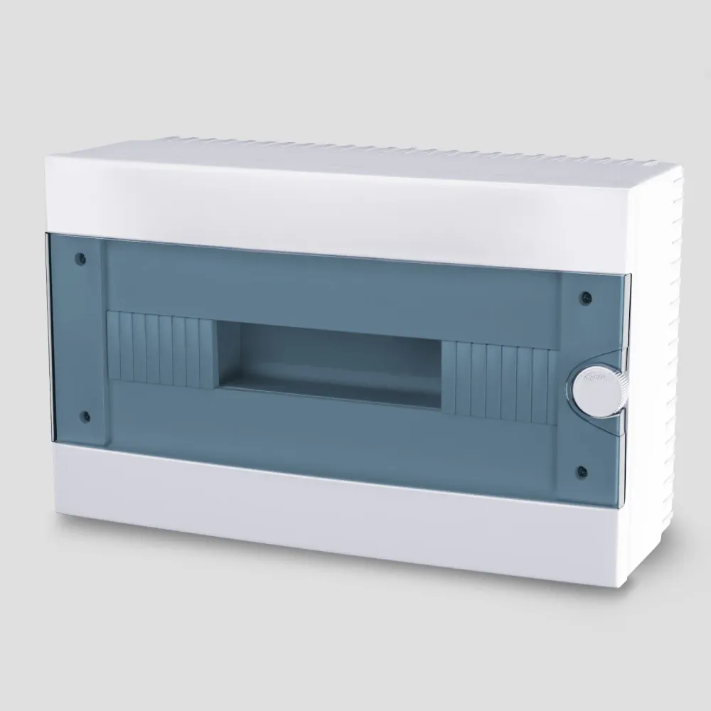 ARS Tablou de distribuție modular 16 MOD (16 siguranțe), dulap de distribuție montat la suprafață, plastic, ușă transparen...