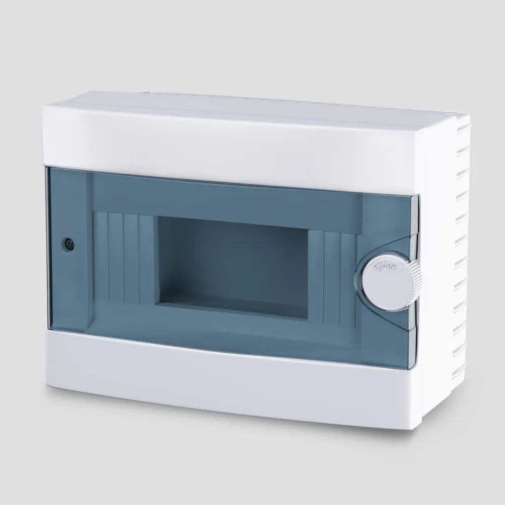 ARS Tablou de distribuție modular 9 MOD (9 siguranțe), dulap de distribuție montat la suprafață, plastic, ușă transparentă...