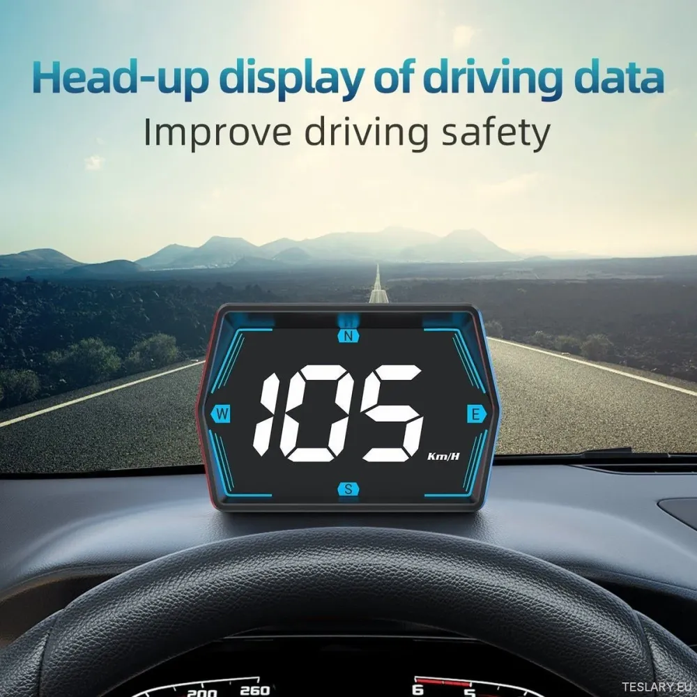 SmartDrive 2024: HUD avansat de mașă cu GPS și alerte de siguranță