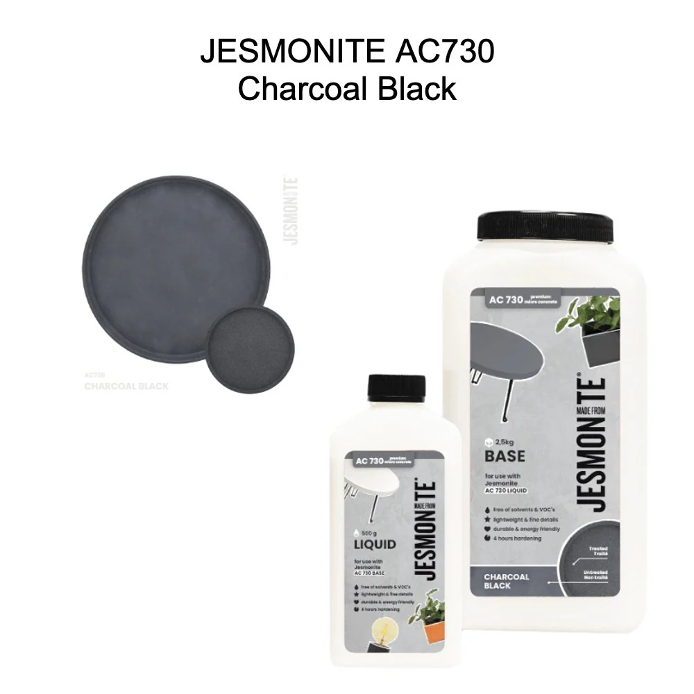Jesmonite AC730 DUO SET 500ml + 2.5kg Charcoal Black