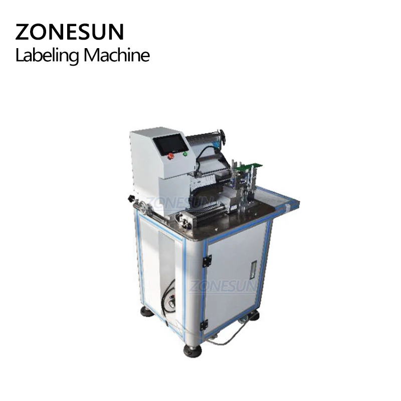 ZONESUN XL-T901 Semi-Automatic Tube Usb Wire Labeler Charger Cable Labeling Machine