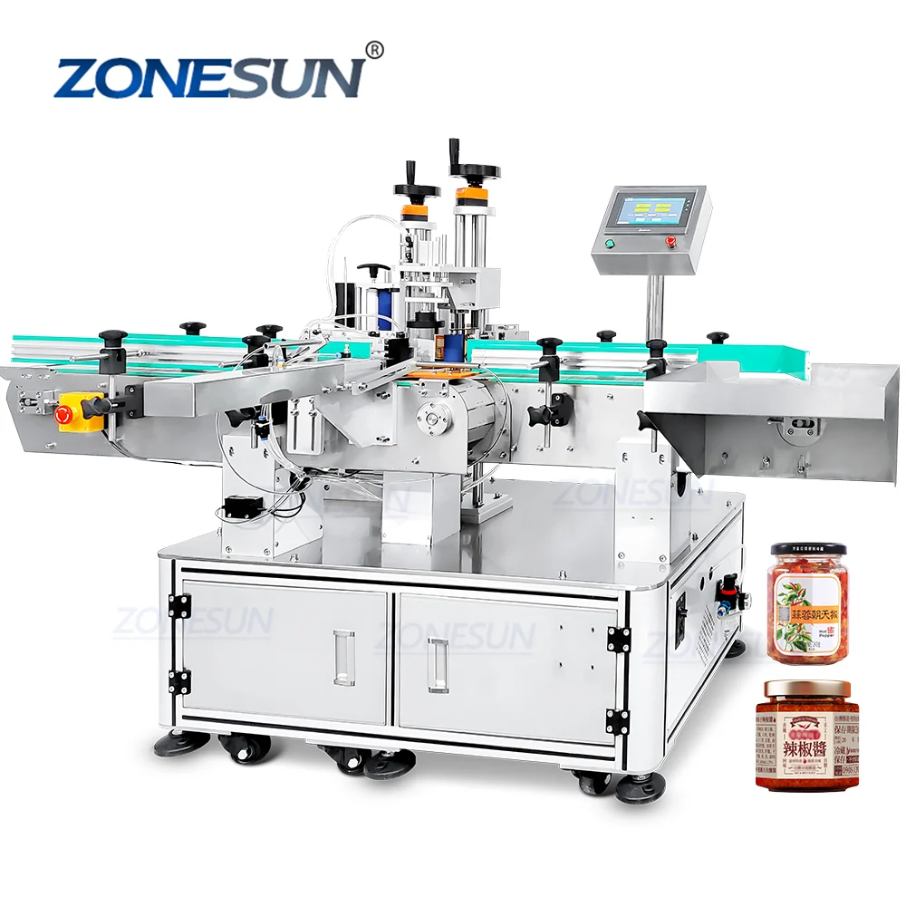 ZONESUN ZS-TB550V automat automat hexagonal autocolant autoadeziv de la etichetă de borc cu borcină cu borcină cu borcină...