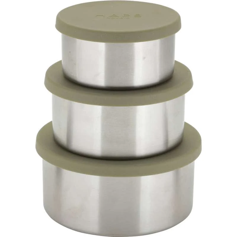 Haps Nordic Trio de recipiente din chromed - Mare - Măslinie