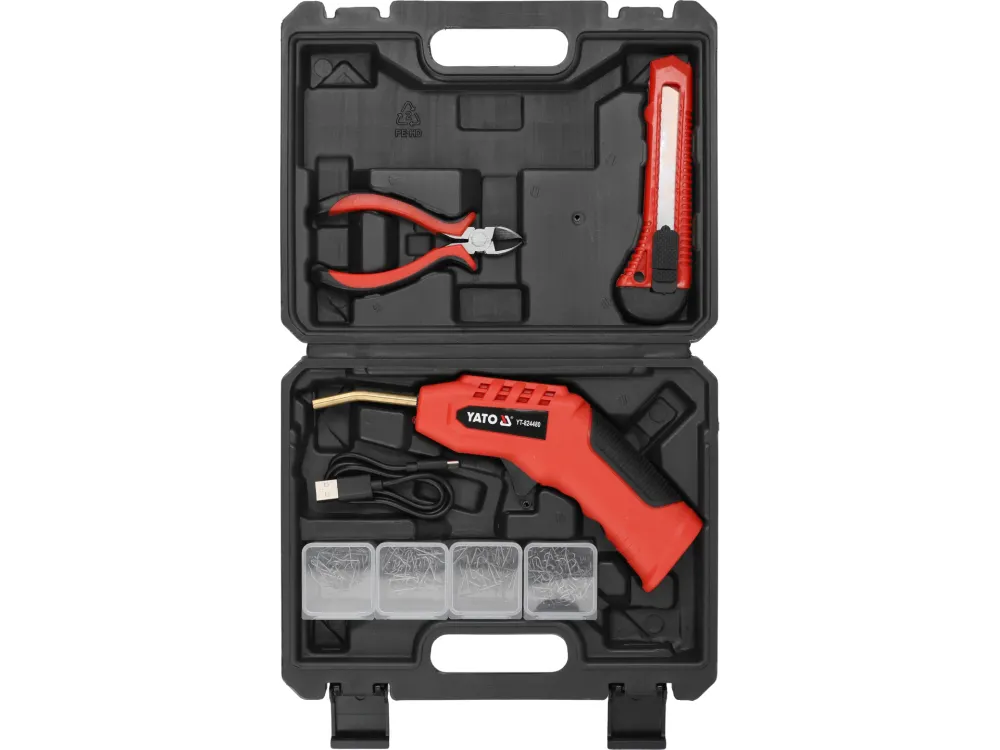 Aparat lipit plastic profesional YATO 3.7V, 2Ah, cu valiza BMC