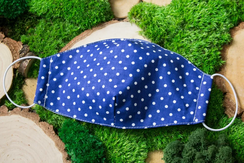 Mască imprimată BLUE DRAPIES