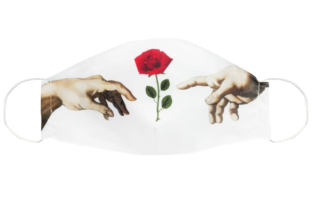 Mască imprimată - Michelangelo`s rose