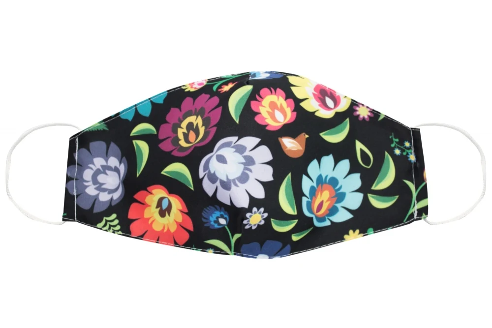 Mască imprimată -RETRO FLOWERS