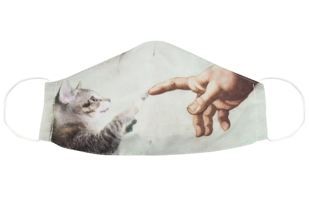 Mască tipărită - CAT AND HAND