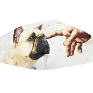 Mască tipărită -DOG AND HAND