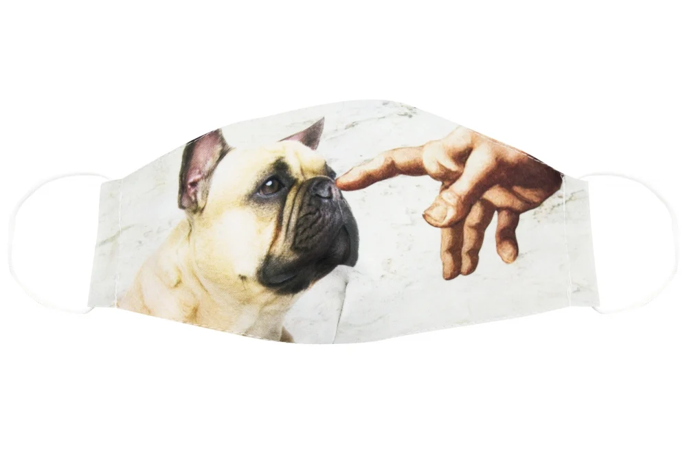 Mască tipărită -DOG AND HAND