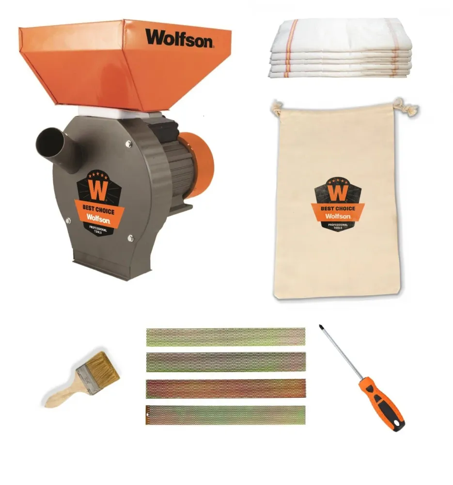 Moara pentru cereale WOLFSON - 2in1, 2700W, 100 CUPRU, 200kg/h