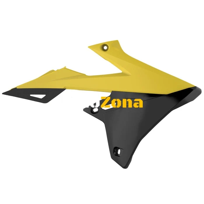 Acoperitoare din plastic pentru radiator Polisport Suzuki RMZ450 - 2018-21 Culoare OEM galben/negru