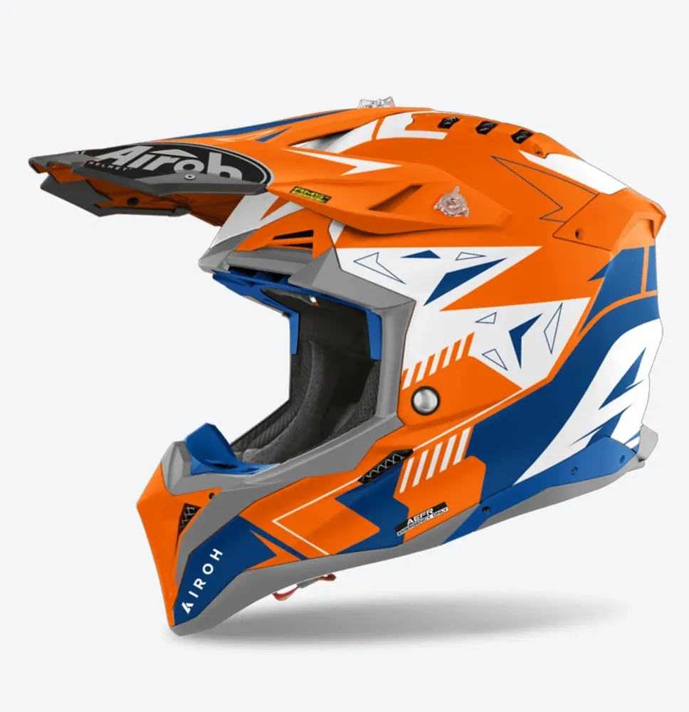 Каска AIROH AVIATOR 3 SPIN ORANGE FLUO MATT