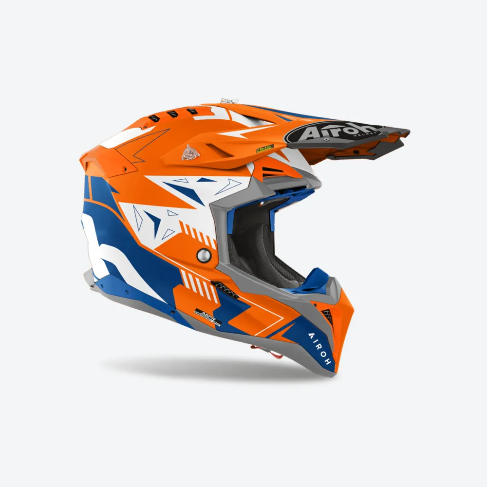 Каска AIROH AVIATOR 3 SPIN ORANGE FLUO MATT