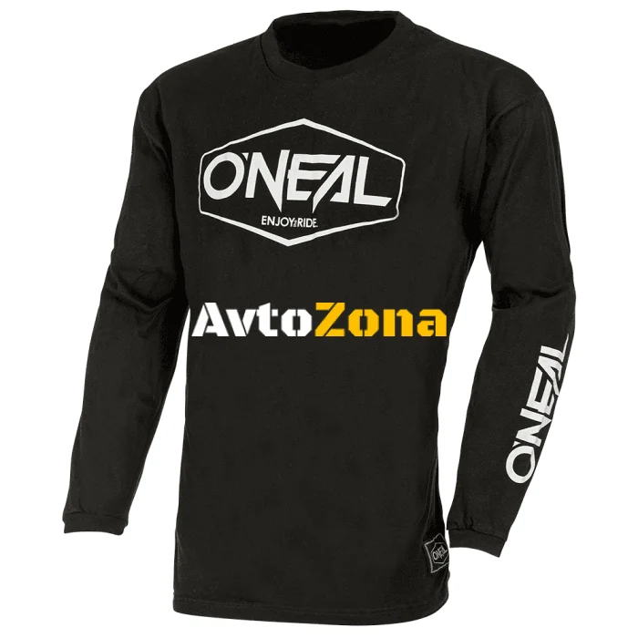 Bluză Motocross pentru copii O'NEAL ELEMENT COTTON HEXX V.22 BLACK/WHITE