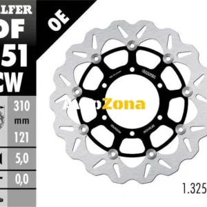 Disc de frână față flotant Galfer WAVE FLOATING COMPLETE (C. ALU.) 310x5mm DF351CW