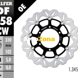 Disc de frână față flotant Galfer WAVE FLOATING COMPLETE (C. ALU.) 310x5mm DF358CW