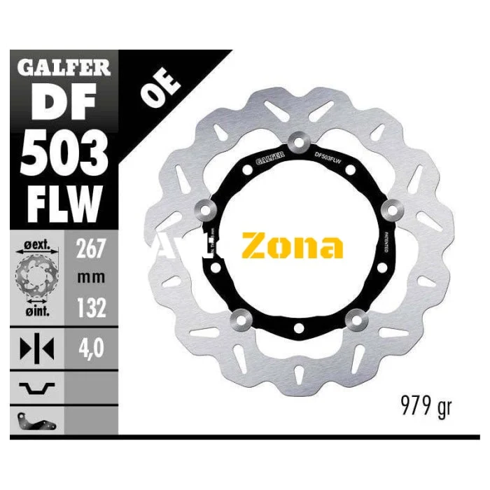 Disc de frână față Galfer WAVE FLOATING (C. STEEL) 267x4mm DF503FLW