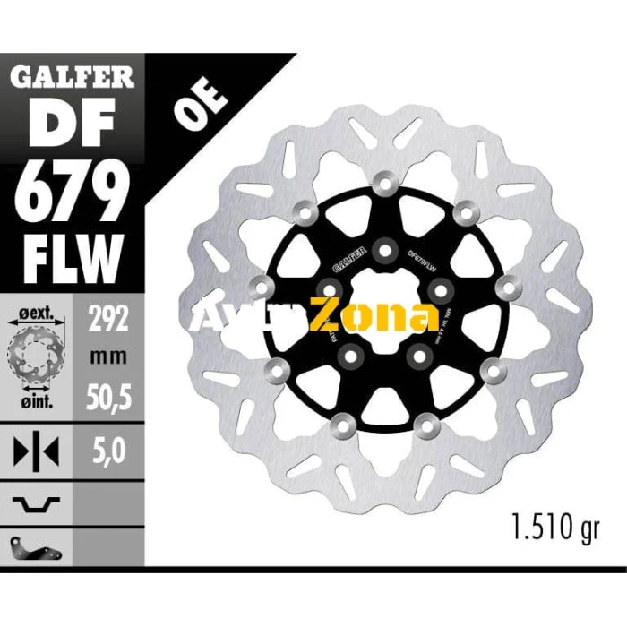 Disc de frână față Galfer WAVE FLOATING (C. STEEL) DF679FLW
