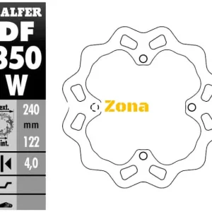 Disc de frână spate Galfer WAVE FIXED 240x4mm DF350W