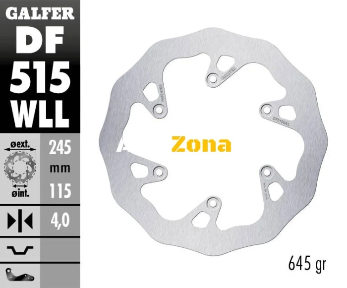 Disc de frână spate Galfer WAVE FIXED SOLID 245X5MM DF515WLL