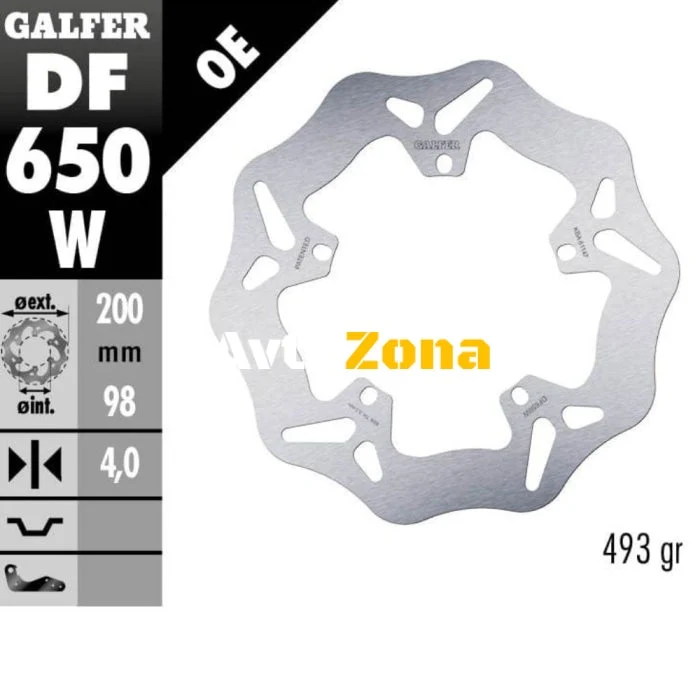 Galfer WAVE FIXED 200x4mm DF650W disc spiralat preden/rear