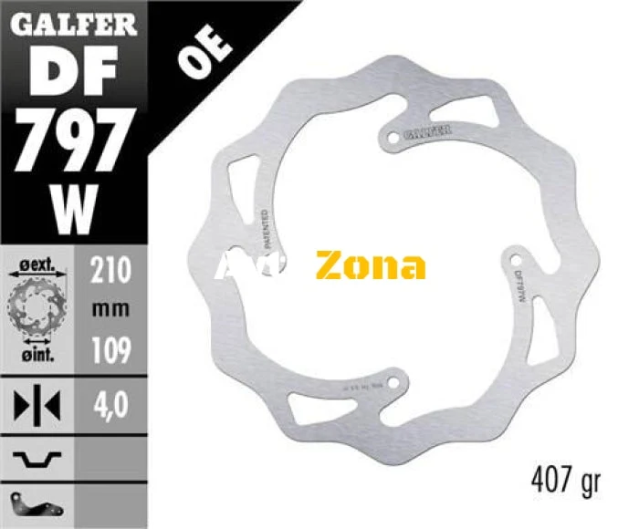 Galfer WAVE FIXED 210x4mm disc spate DF797W